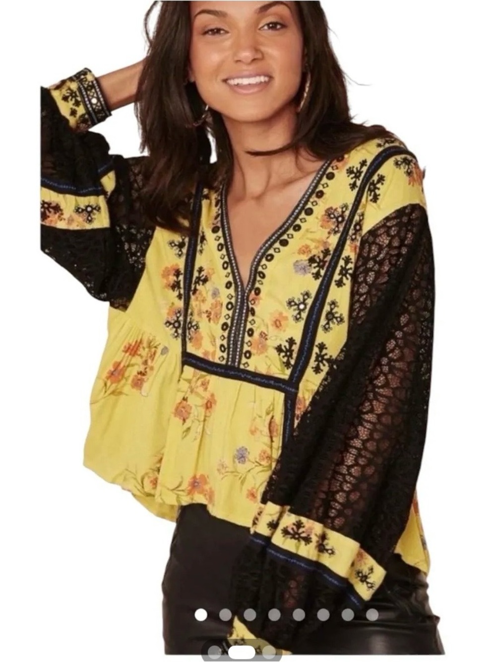 FREE PEOPLE ‘Boogie All Night’ Embellished Blouse